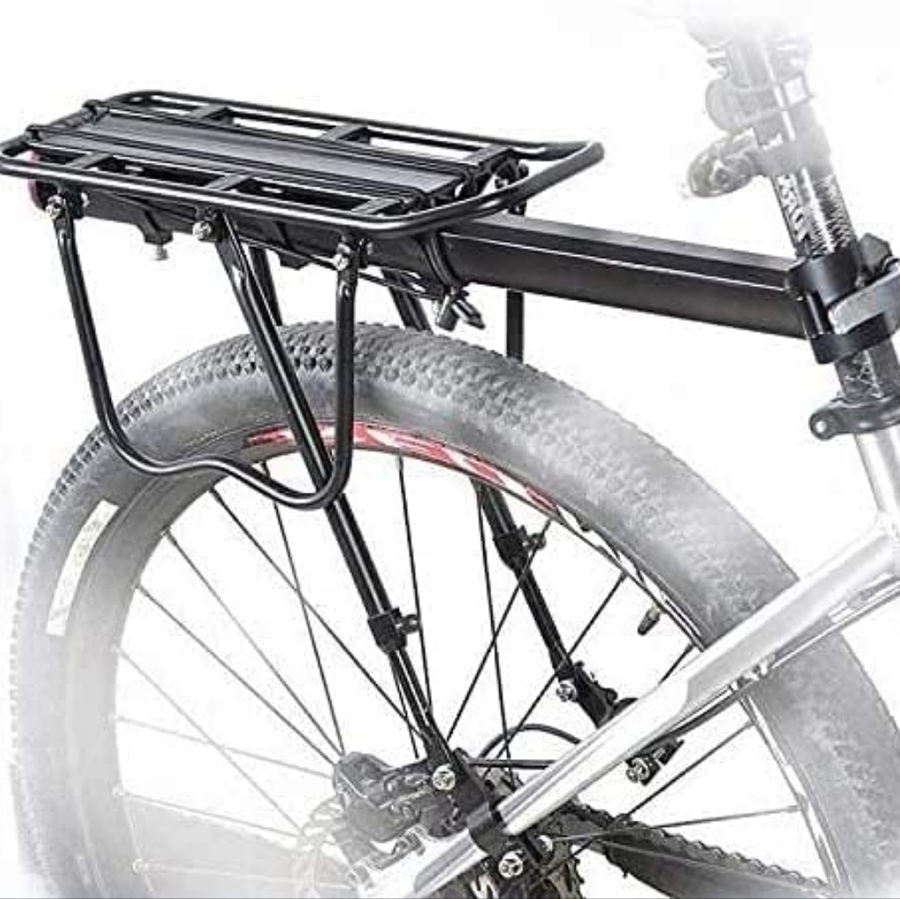 Comingfit Black Aluminum Rear mount bike cargo rack